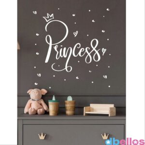 Pegatina decorativa letras princesa vinil adhesivo decorativo