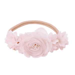 Diadema bandita de florecitas rosas banda, elegante